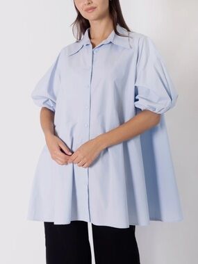 P Cill Emma Puff Sleeve Side Slit Tunic